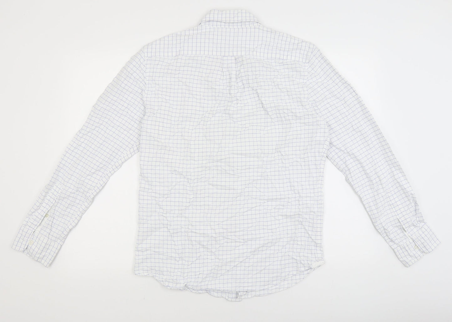 Gap Mens White Check   Button-Up Size M