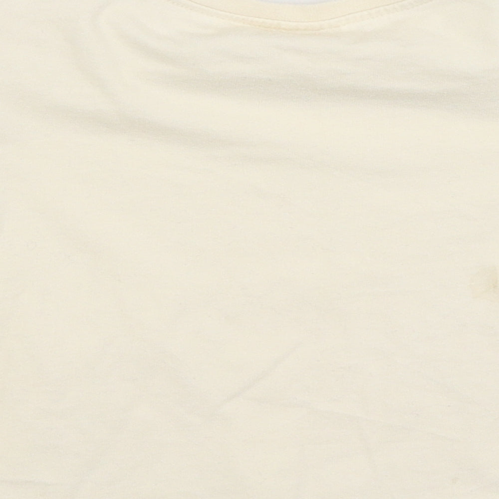 Zara Womens Ivory   Cropped T-Shirt Size 6