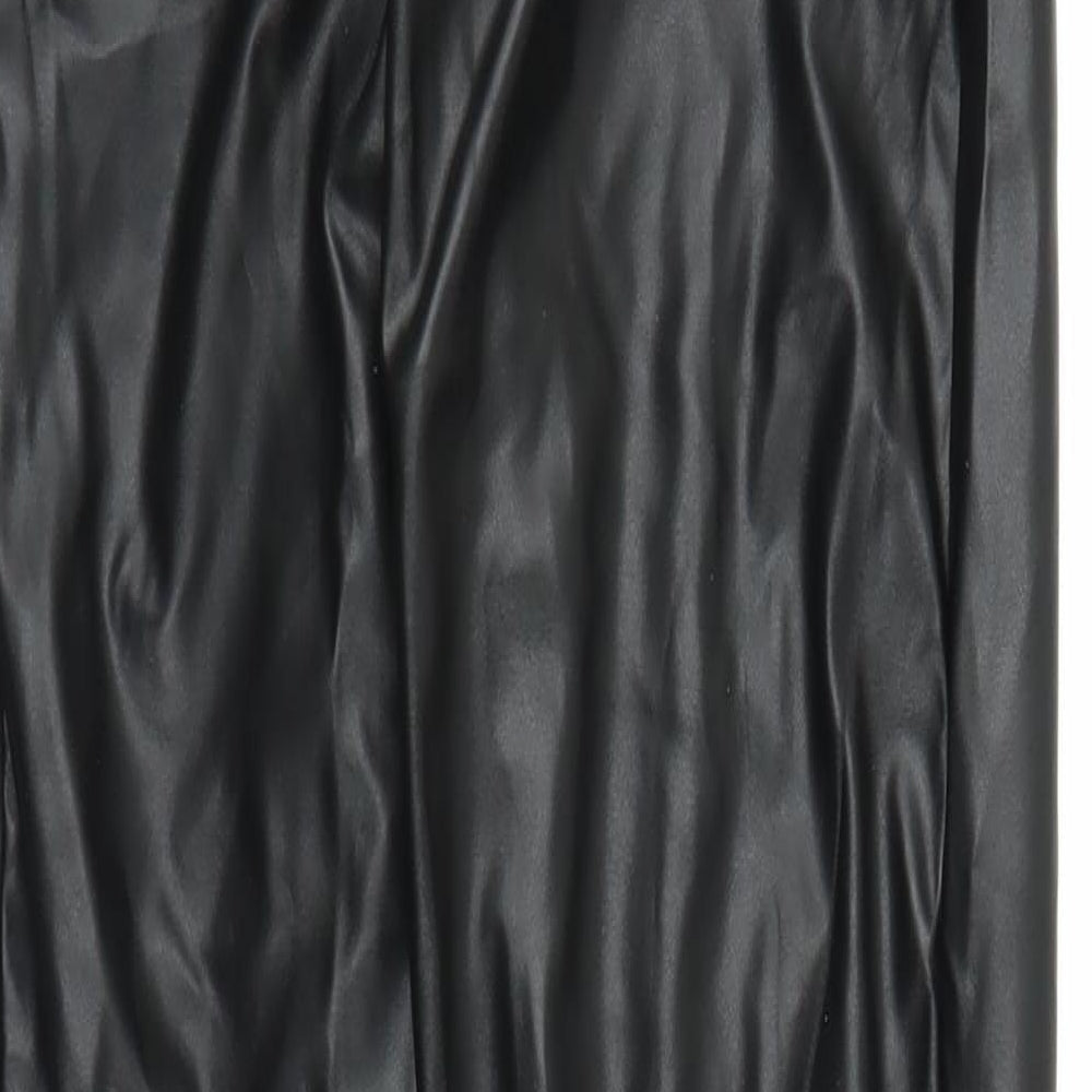 PRETTYLITTLETHING Womens Black   Carrot Trousers Size 8 L31 in