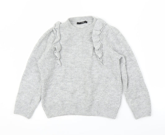 George` Girls Grey   Pullover Jumper Size M