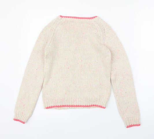 George Girls White   Pullover Jumper Size 10-11 Years