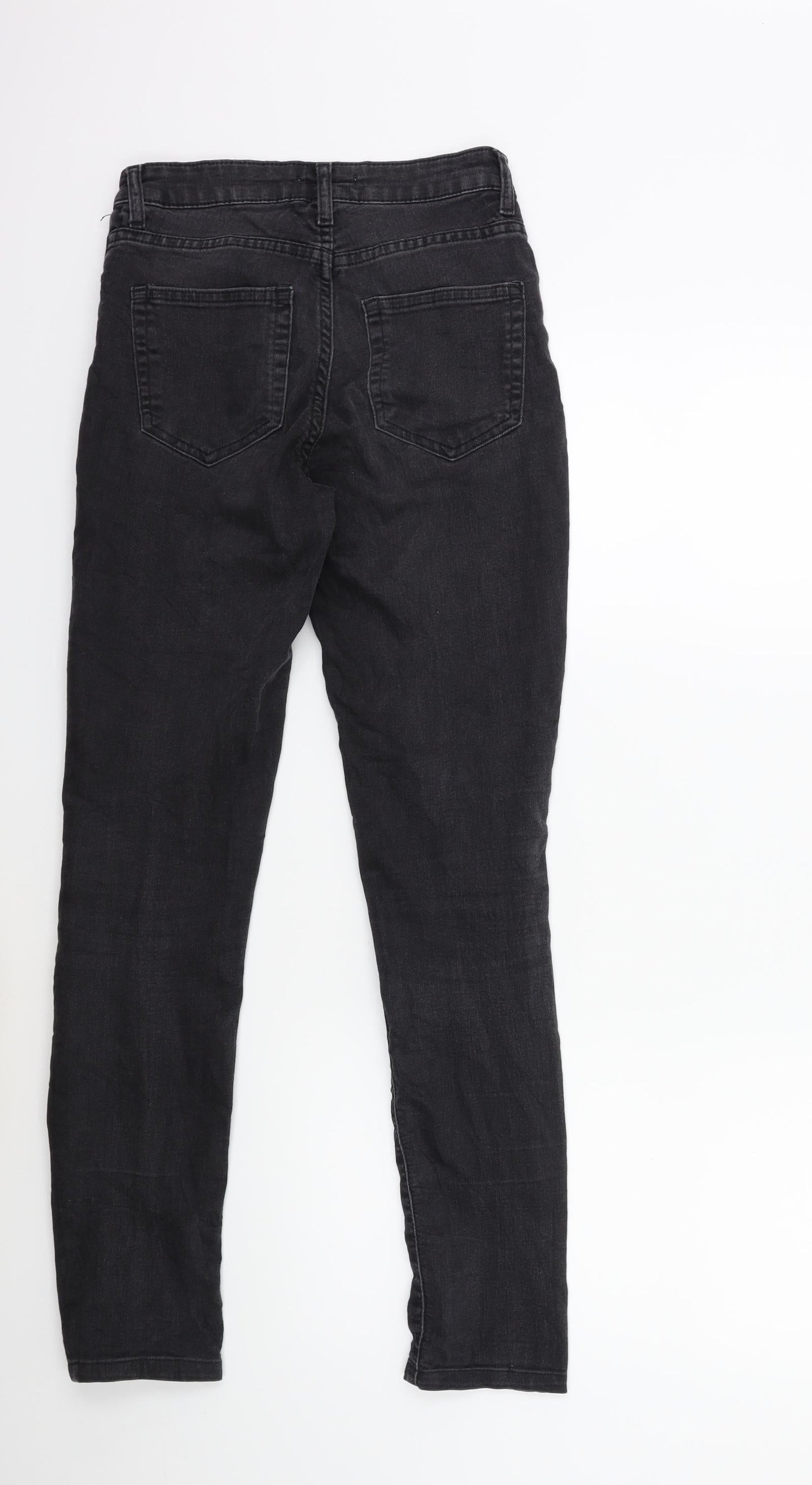 H&M Womens Black  Denim Skinny Jeans Size 6 L28 in