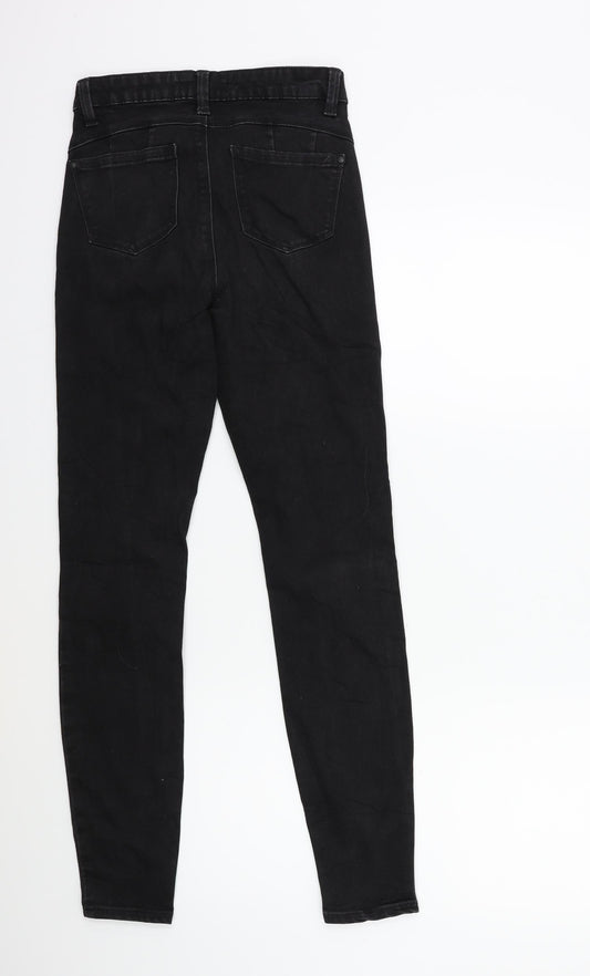 Denim & Co. Womens Black  Denim Skinny Jeans Size 8 L28 in