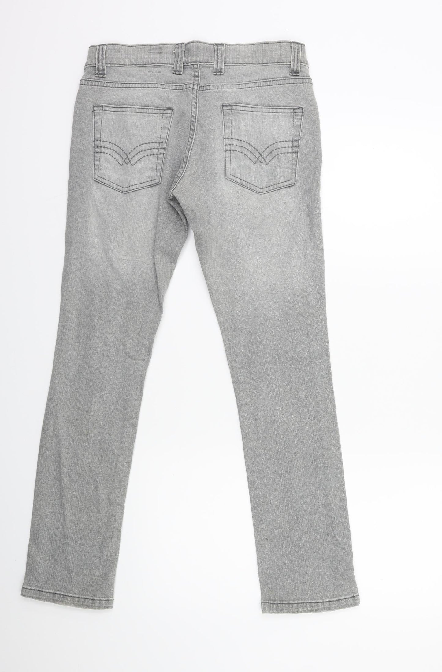 Preworn Womens Grey  Denim Skinny Jeans Size 28 in L28 in