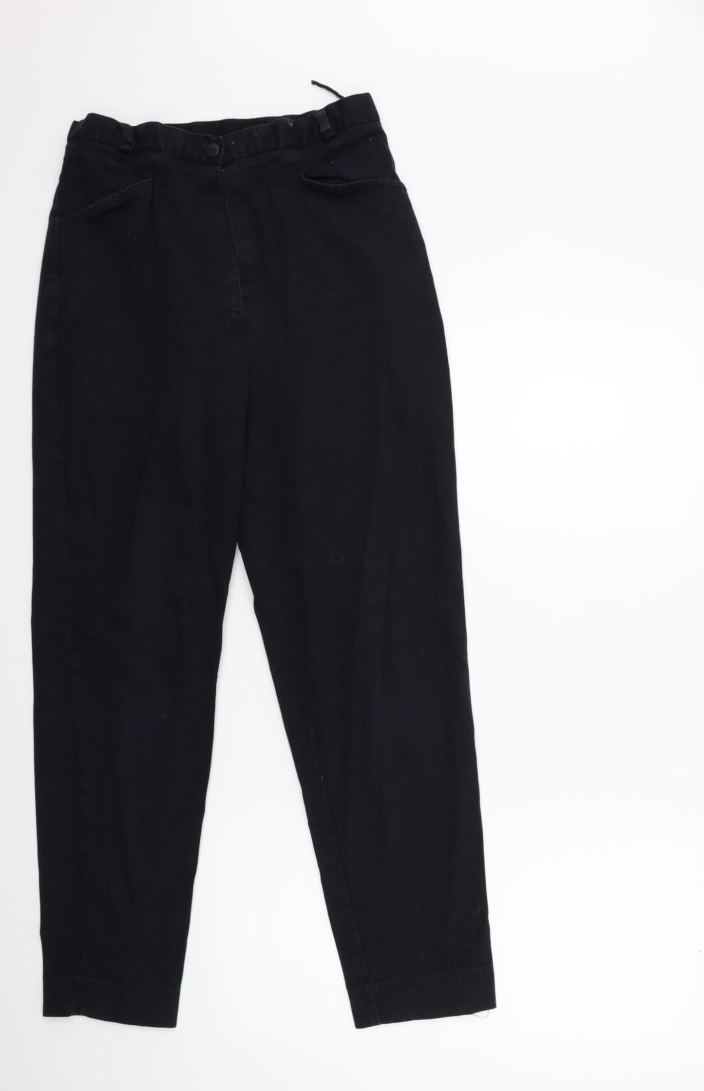 Preworn Womens Black   Trousers  Size 14 L28 in