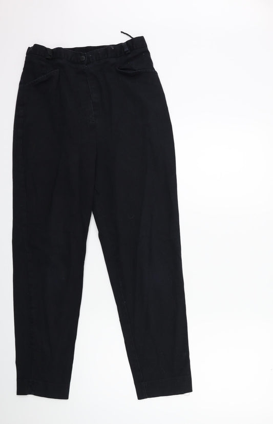Preworn Womens Black   Trousers  Size 14 L28 in