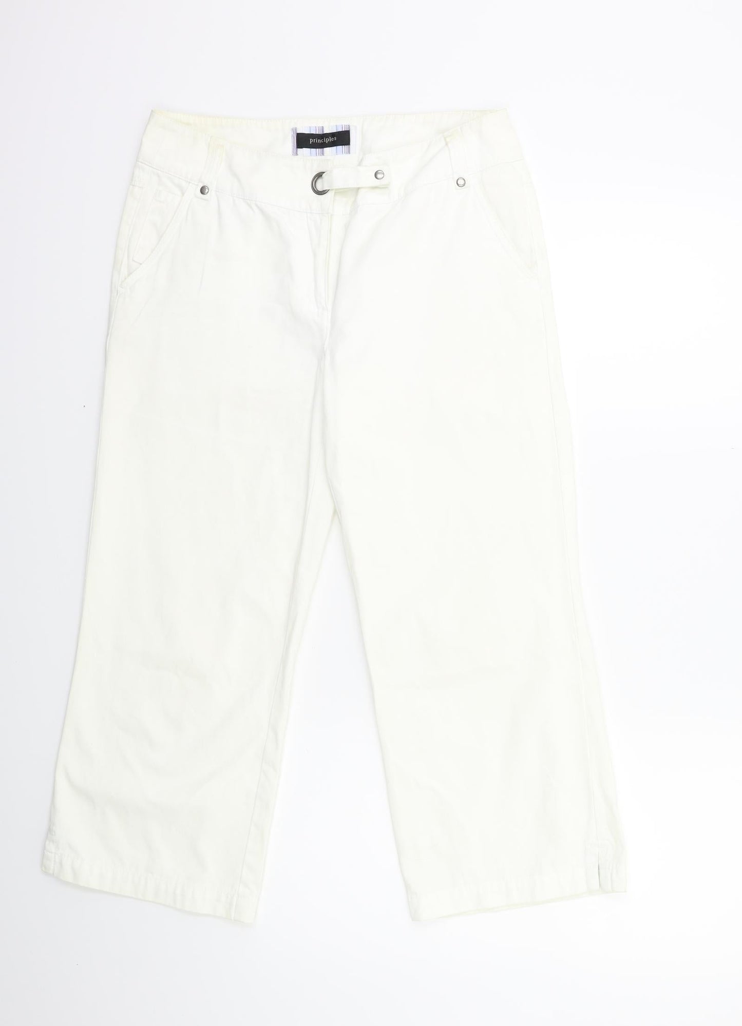 priciples Womens White  Denim Cropped Jeans Size 10 L23 in
