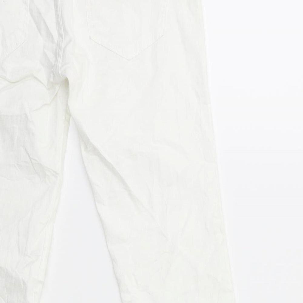 H&M Womens White  Denim Cropped Jeans Size 29 in L25 in