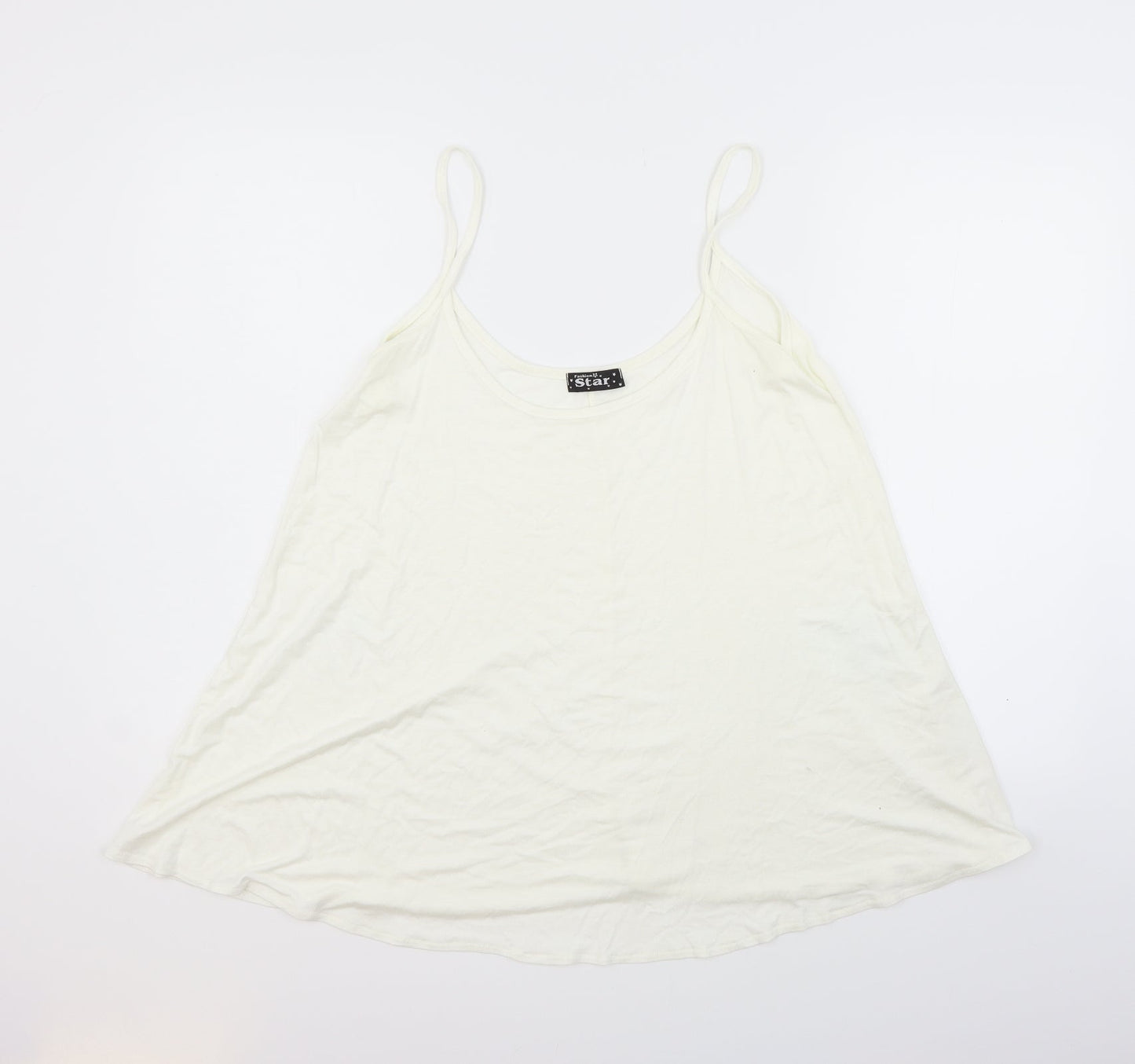 Fashion Star Womens White   Basic Tank Size L
