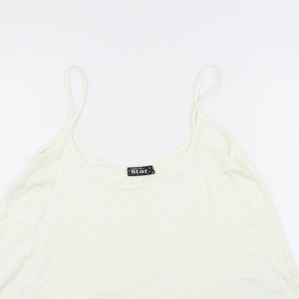 Fashion Star Womens White   Basic Tank Size L
