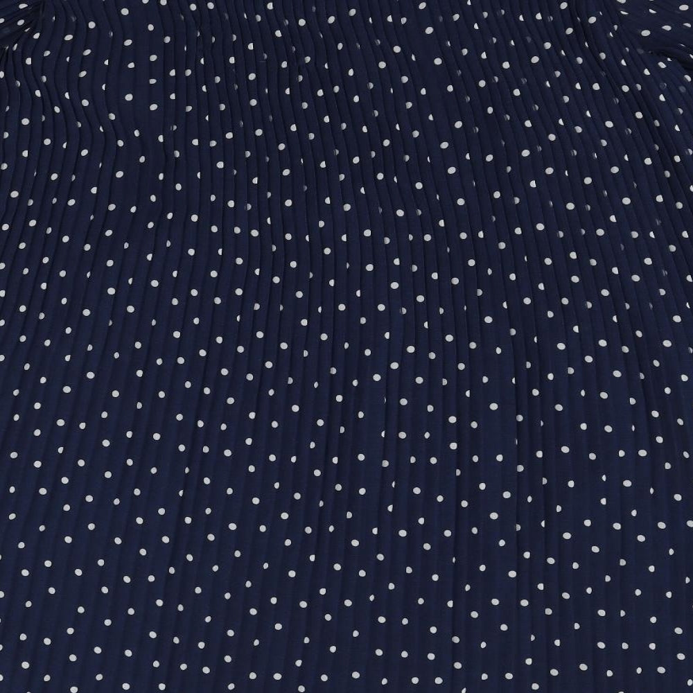 F&F Womens Blue Houndstooth  Fit & Flare  Size 14