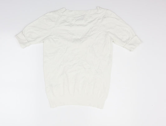 Marks and Spencer Womens White   Pullover Jumper Size 10