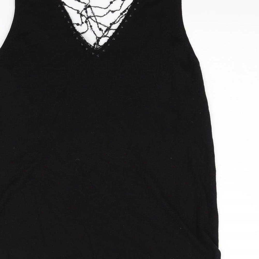ELVI Womens Black   Vest Jumper Size M
