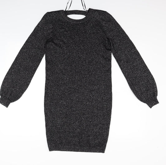 George Womens Black Houndstooth  Fit & Flare  Size 10