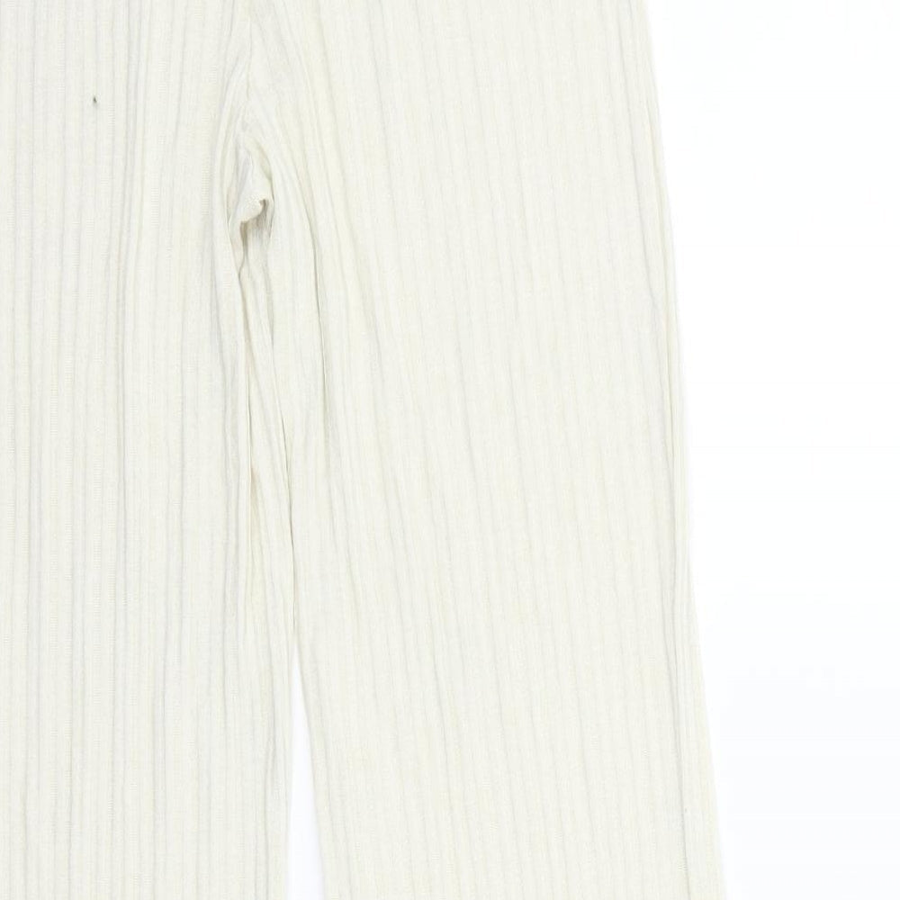 H&M Womens White   Trousers  Size S L28 in