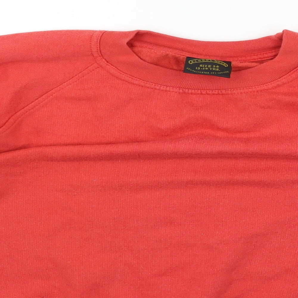 school wear Girls Red   Pullover Jumper Size 13-14 Years