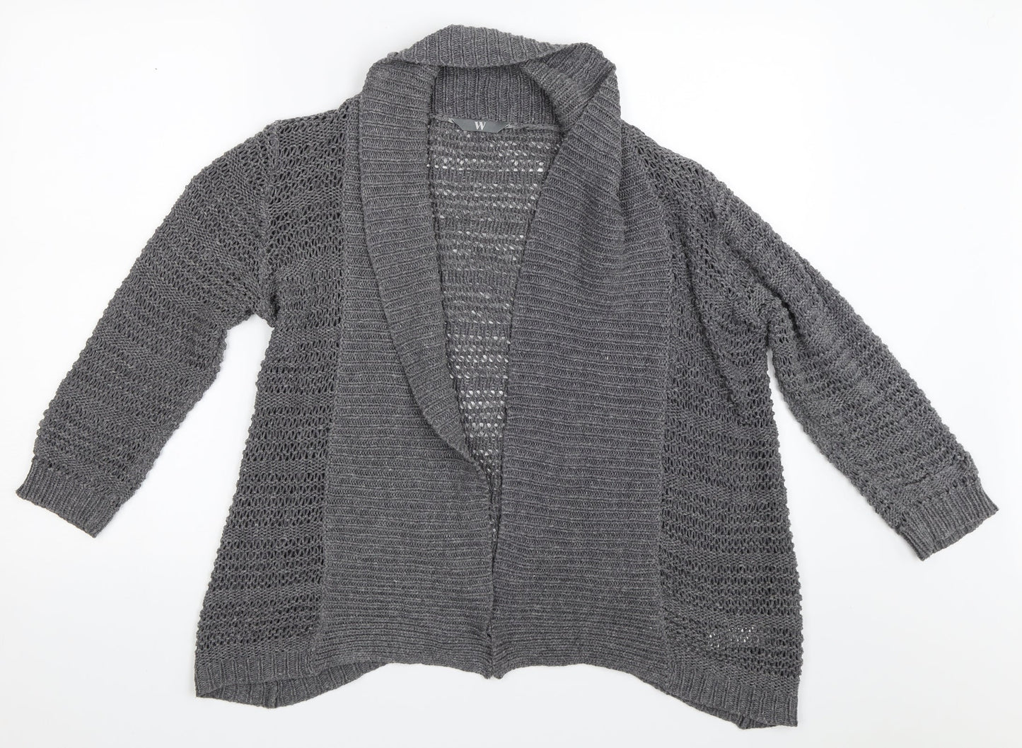 BHS Womens Grey   Cardigan Jumper Size 14