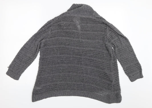 BHS Womens Grey   Cardigan Jumper Size 14
