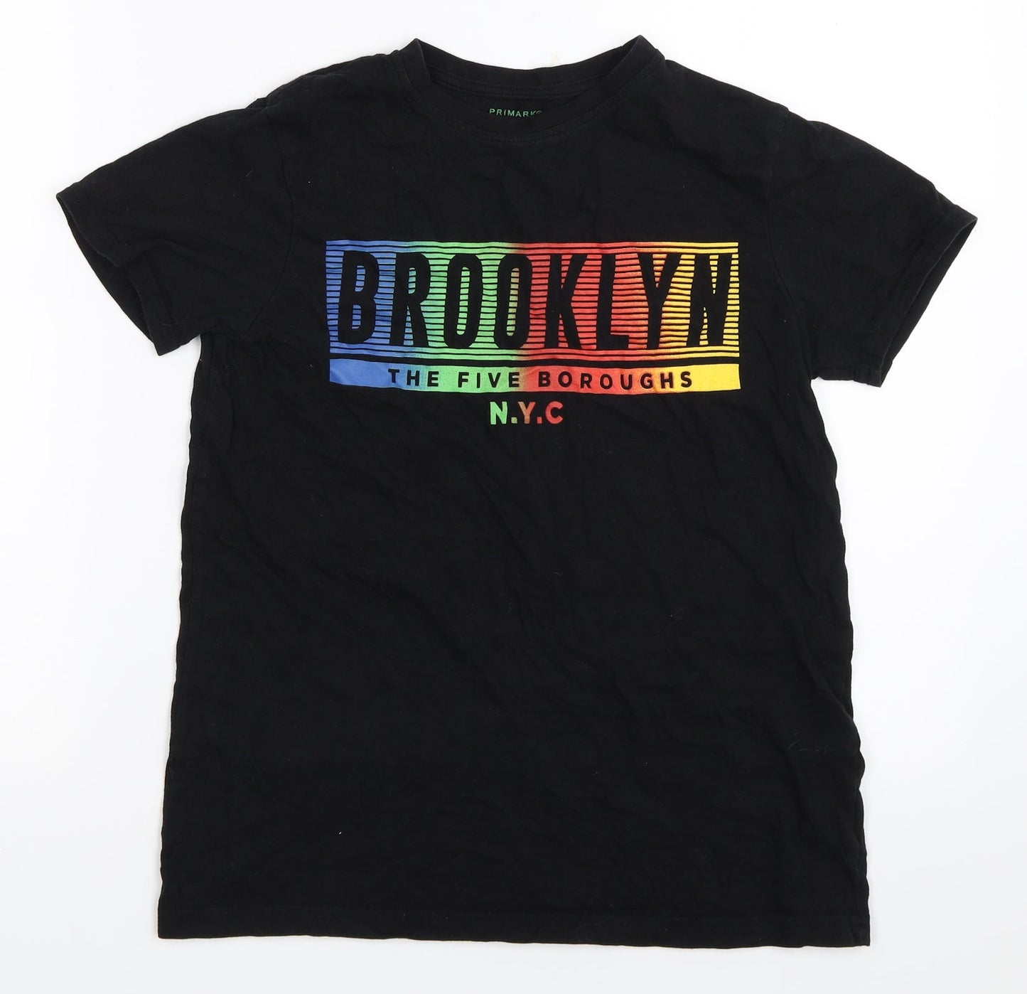 Primark Boys Black   Basic T-Shirt Size 11-12 Years