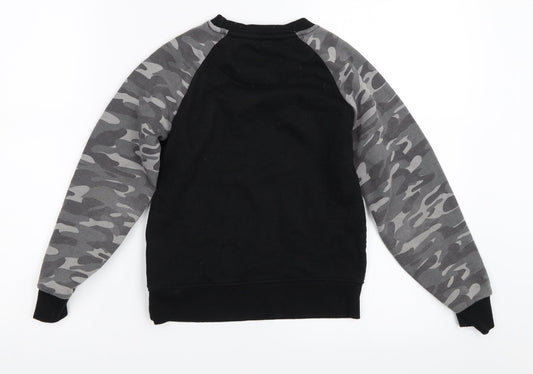 Primark Boys Black   Pullover Sweatshirt Size 8-9 Years