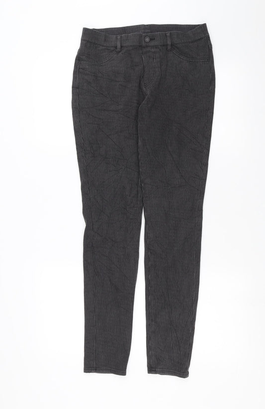 Uniqlo Womens Black Striped  Trousers  Size 28 in L29 in