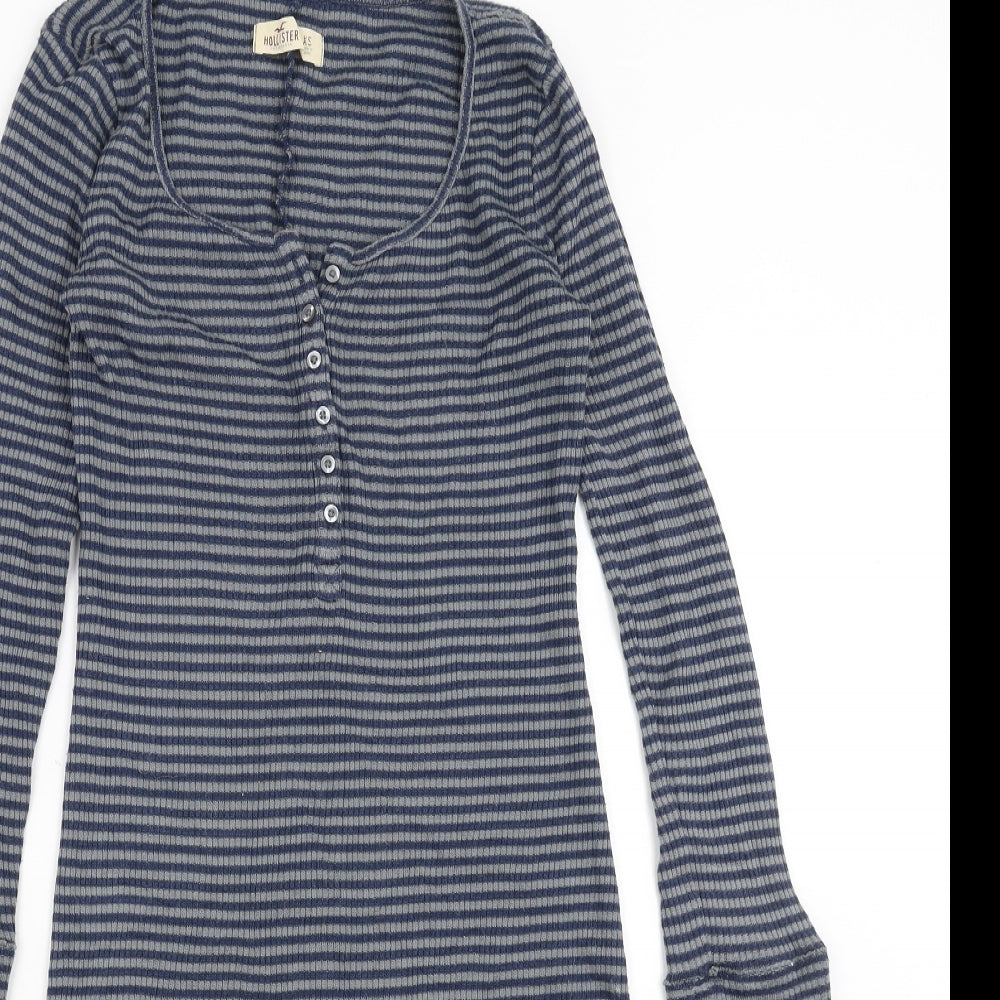 Hollister Womens Blue Striped  Jumper Dress  Size XS