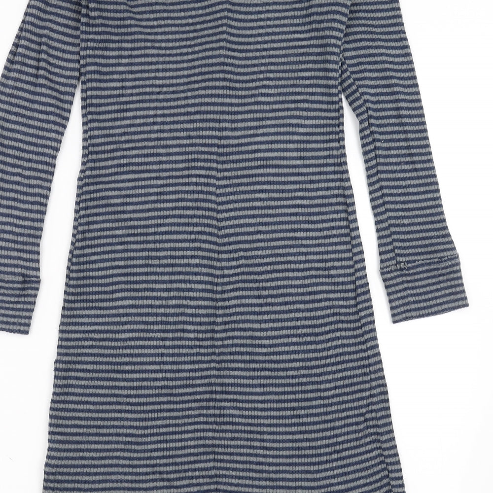 Hollister Womens Blue Striped  Jumper Dress  Size XS