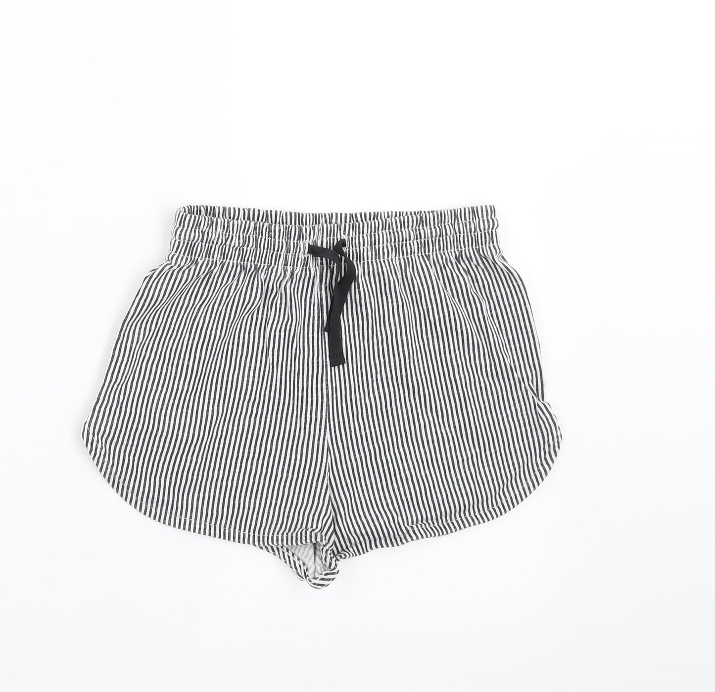 NEXT Girls Grey Striped  Hot Pants Shorts Size 6 Years