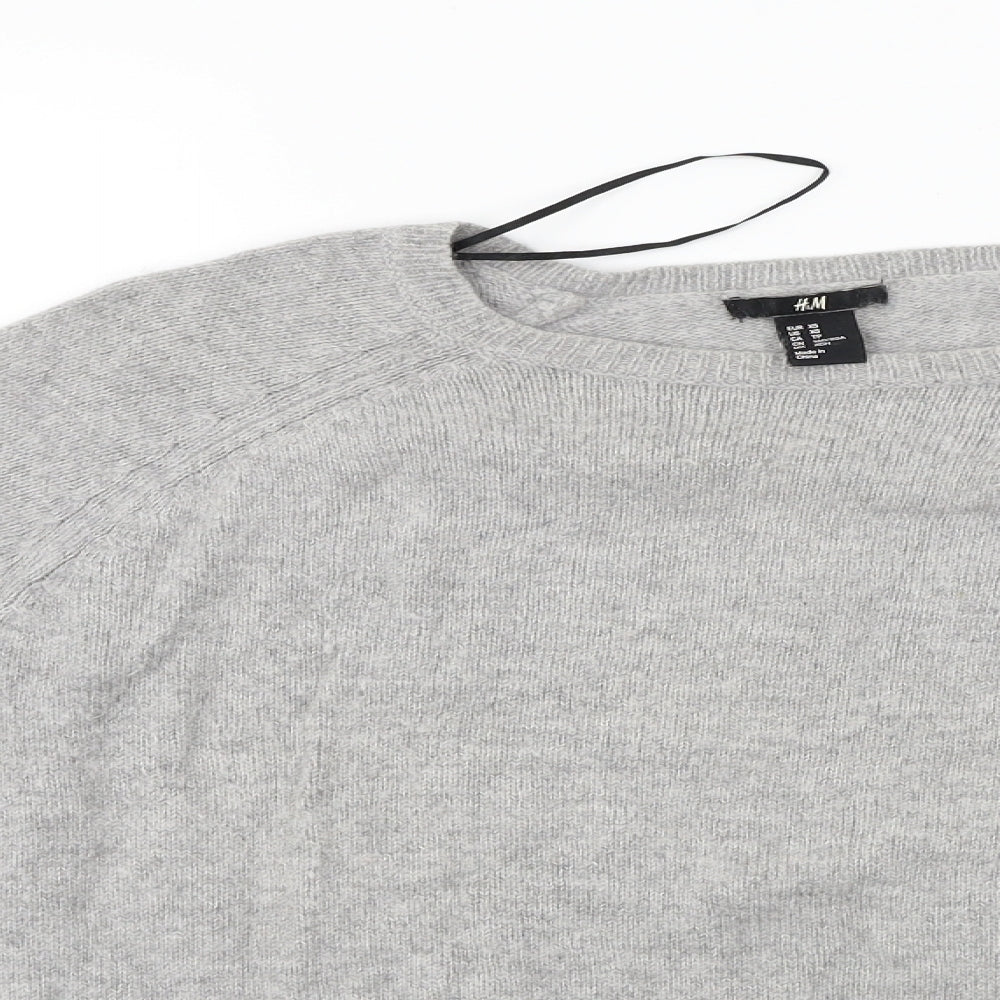 H&M Womens Grey   Pullover Jumper Size XS
