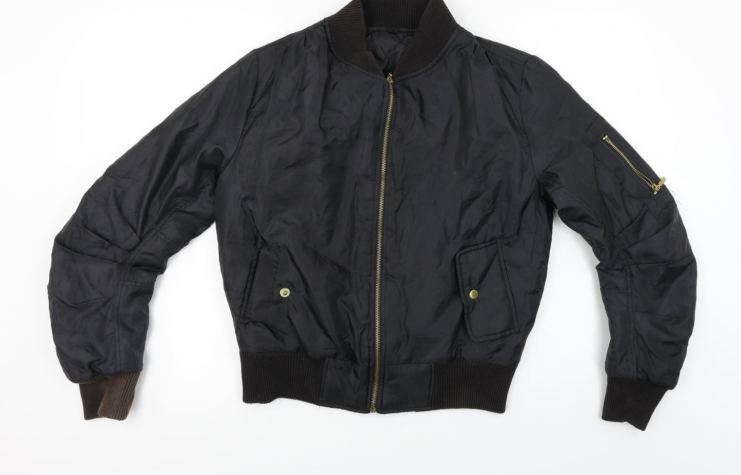 Preworn  Womens Black   Jacket Coat Size S