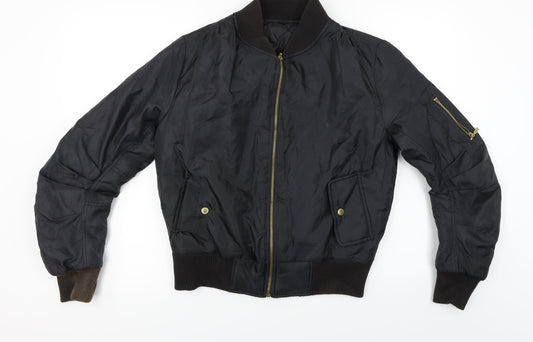 Preworn  Womens Black   Jacket Coat Size S