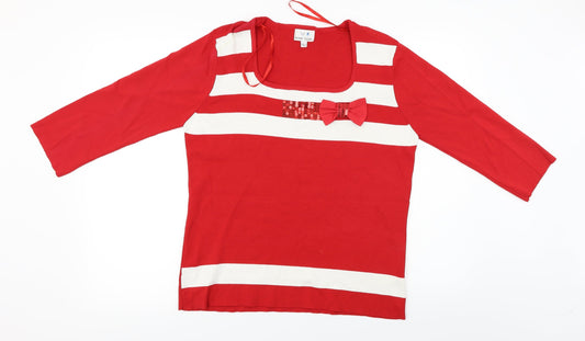 Heather Valley  Womens Red   Pullover Jumper Size 16