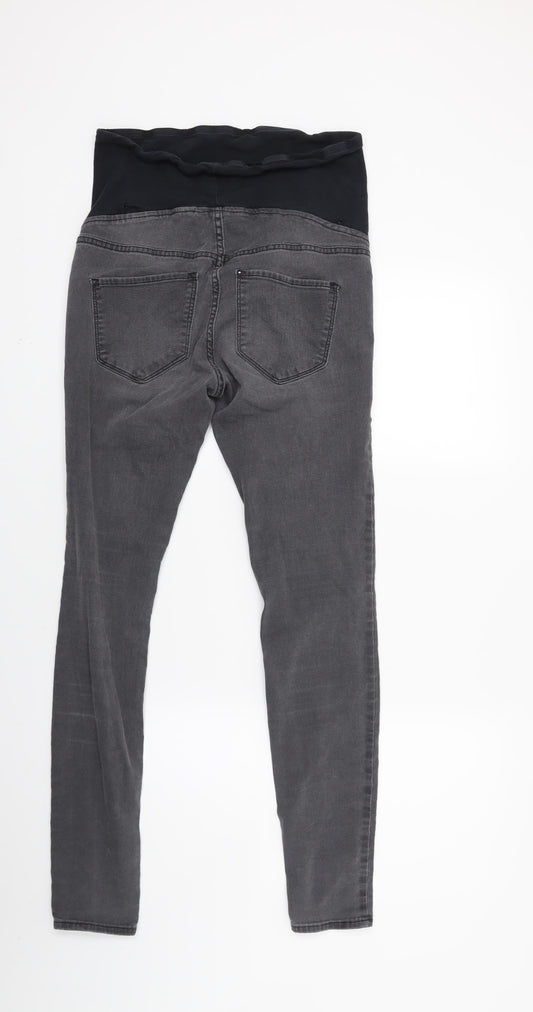 New Look Womens Grey  Denim Skinny Jeans Size 8 L27 in