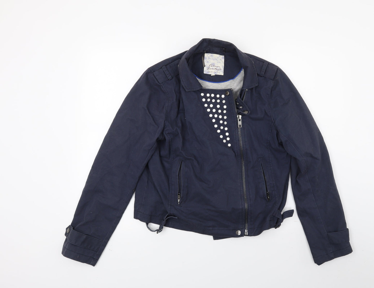 Falmer Womens Blue   Biker Coat Size 14