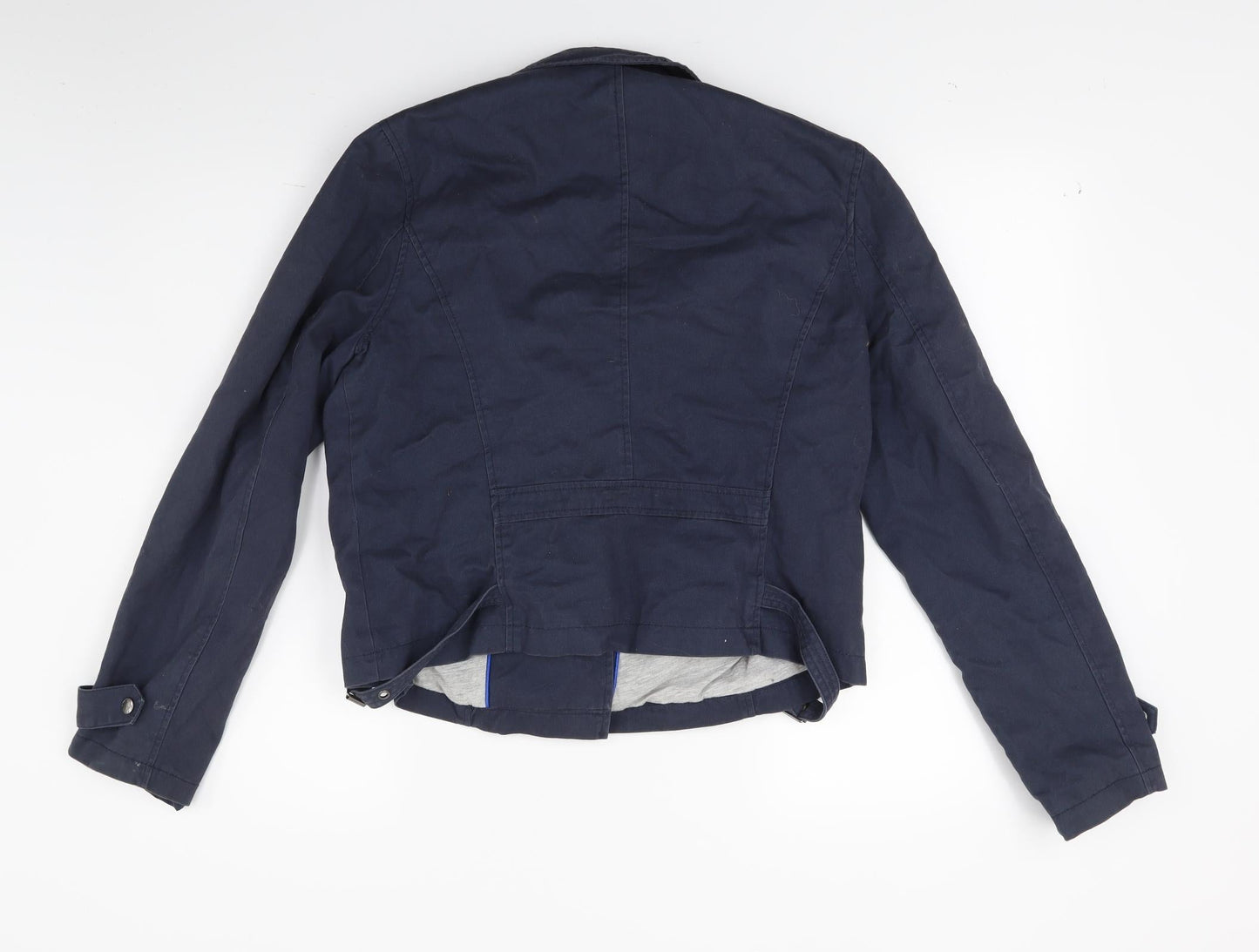 Falmer Womens Blue   Biker Coat Size 14