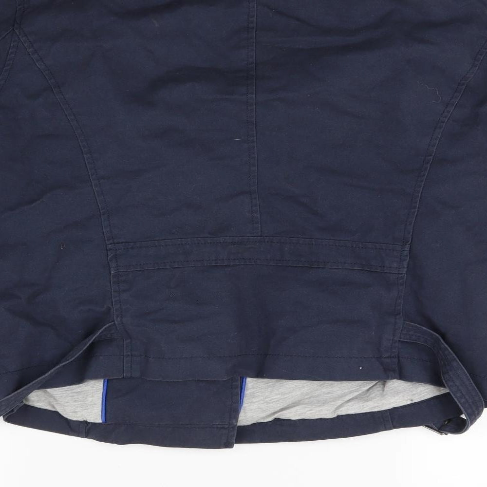 Falmer Womens Blue   Biker Coat Size 14
