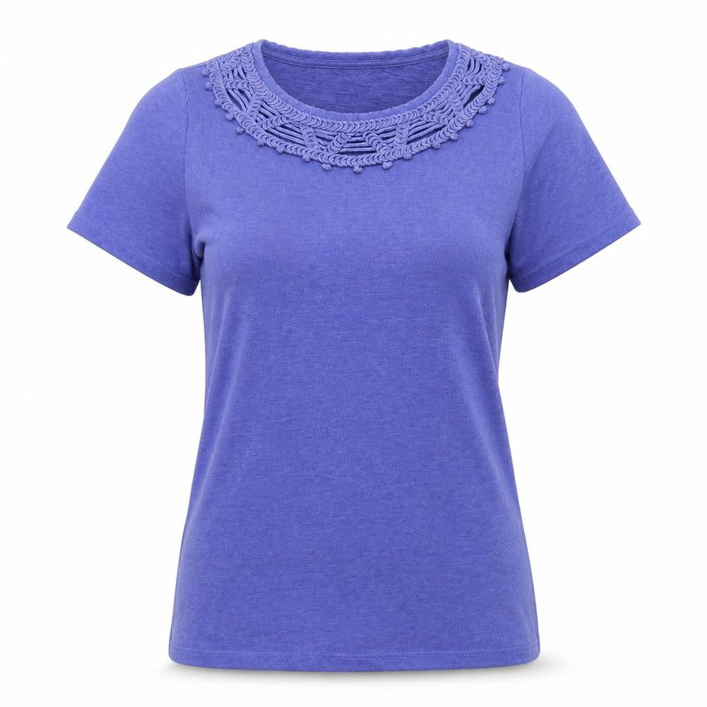 Bonmarché Womens Blue Basic T-Shirt Size 10