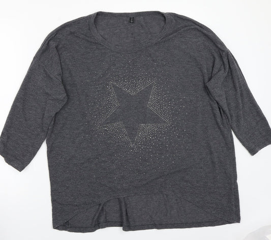 Tippy Womens Grey   Pullover Jumper Size XL