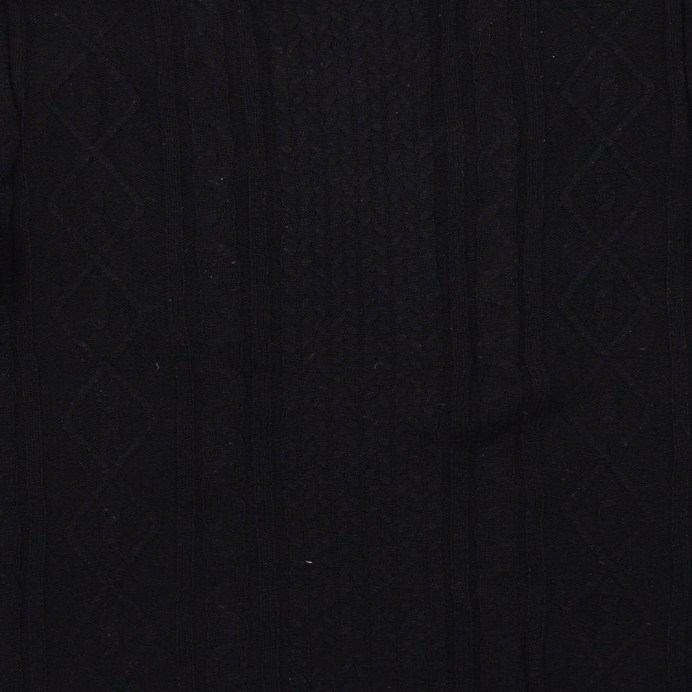 cassiopeia Mens Black   Pullover Jumper Size M