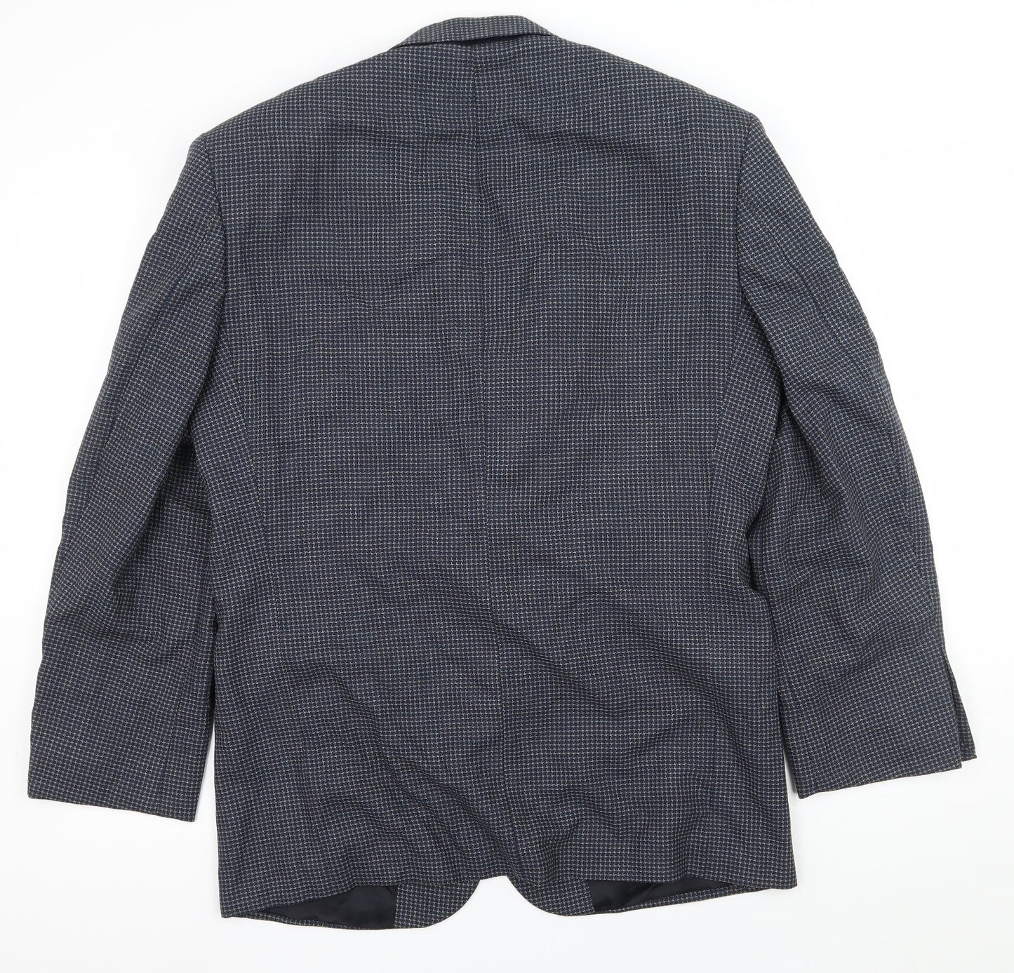 St Michael Mens Blue Geometric  Jacket Suit Jacket Size M