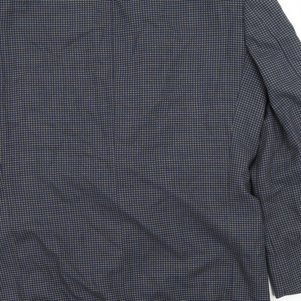 St Michael Mens Blue Geometric  Jacket Suit Jacket Size M