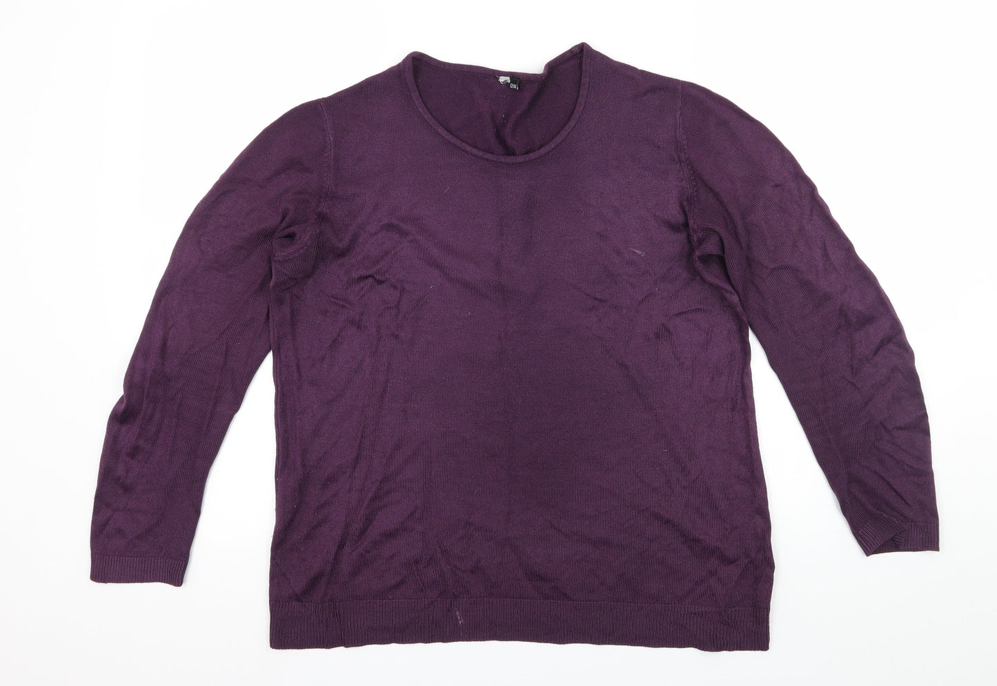 Prewor Womens Purple  Knit Pullover Jumper Size 12
