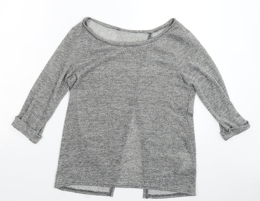 Preworn Womens Silver  Knit Pullover Jumper Size 12