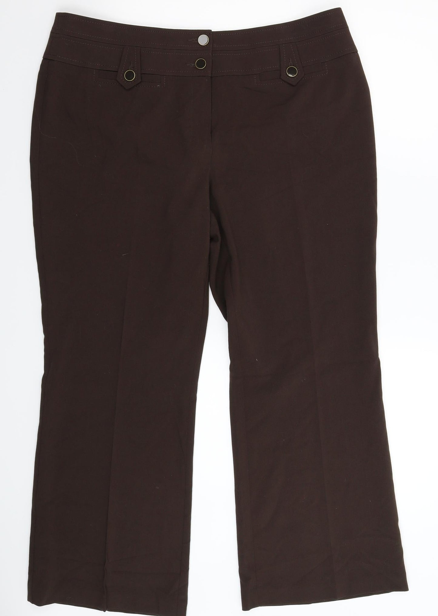 Marks and Spencer Womens Grey   Dress Pants Trousers Size 16 L29 in