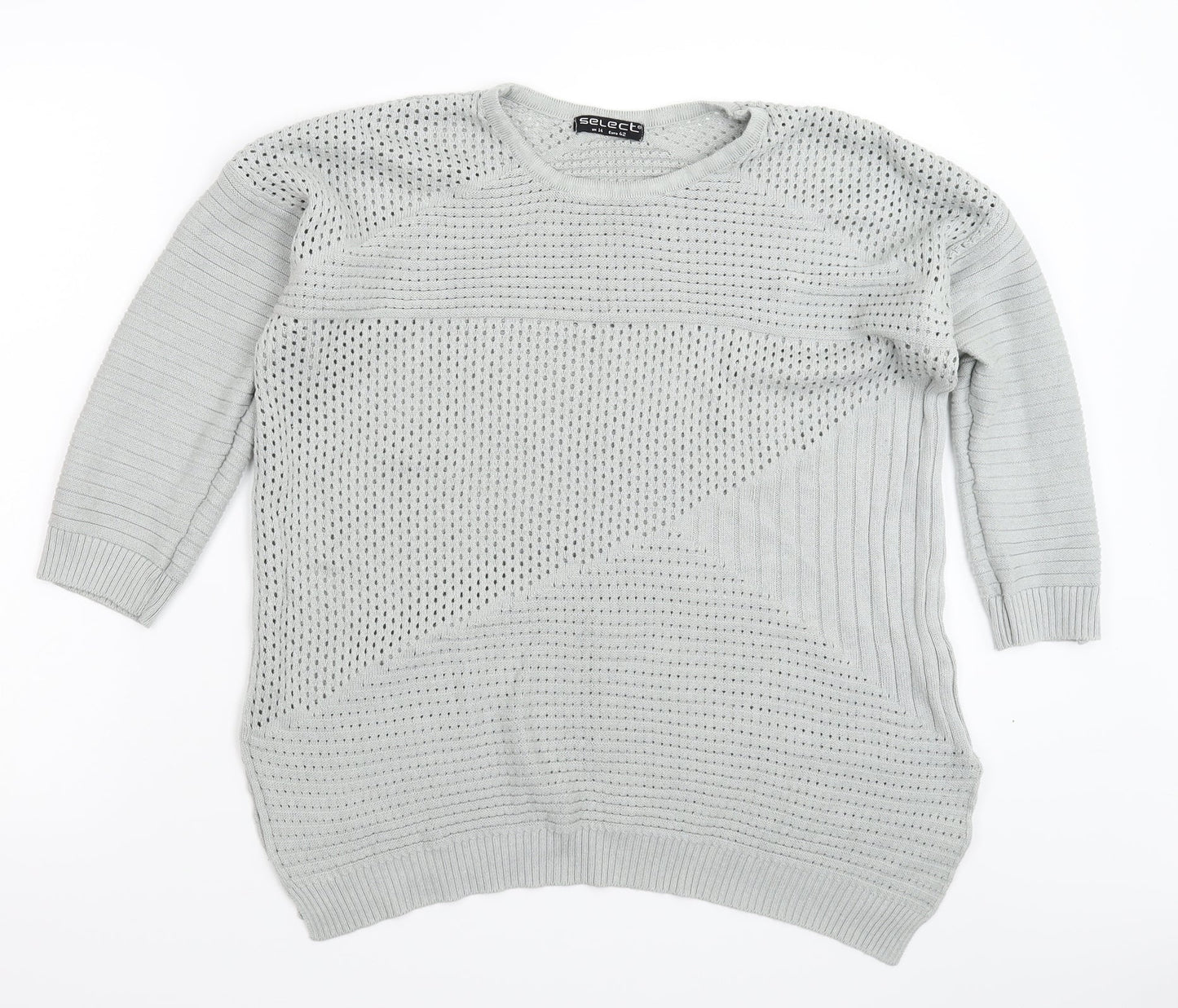 Select Womens Grey  Knit Pullover Jumper Size 14