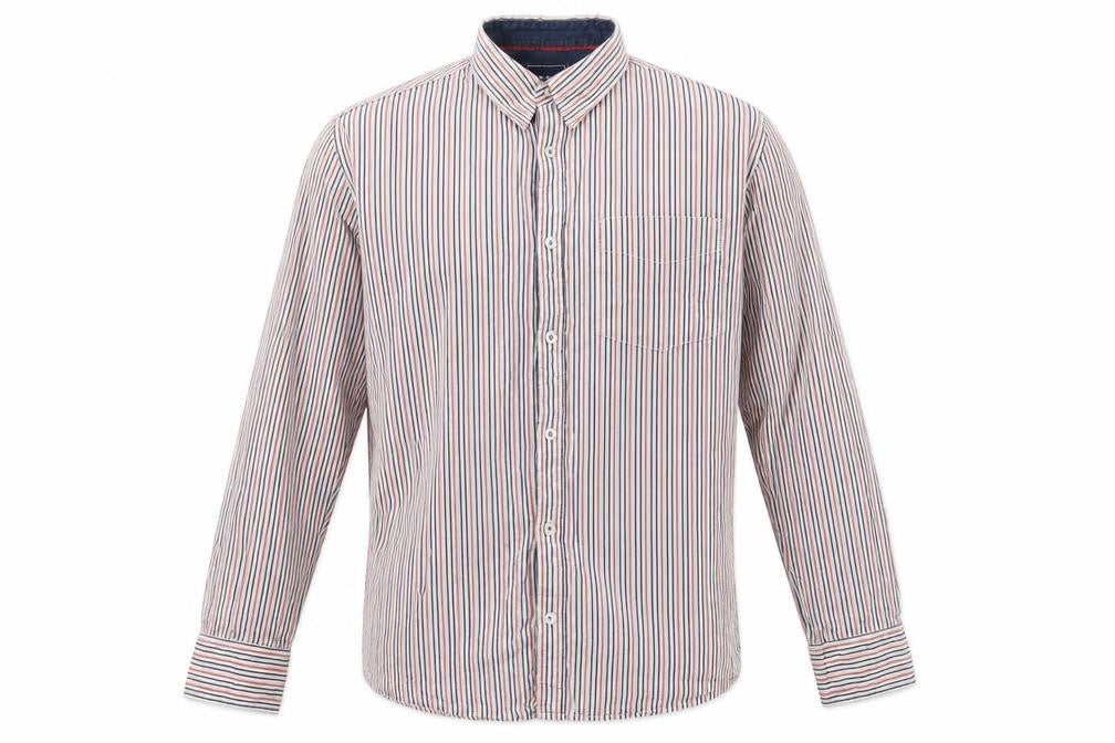 Bare Leisure Mens Red Striped   Button-Up Size L