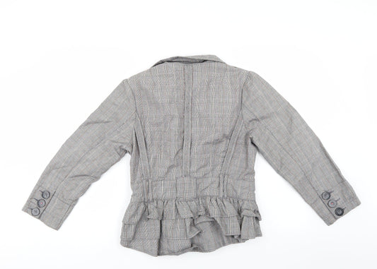 River Island Womens Grey Check  Jacket Suit Jacket Size 14