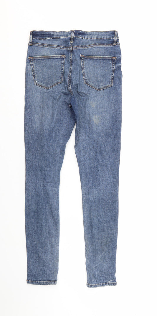 Preworn Womens Blue  Denim Skinny Jeans Size 10 L27 in