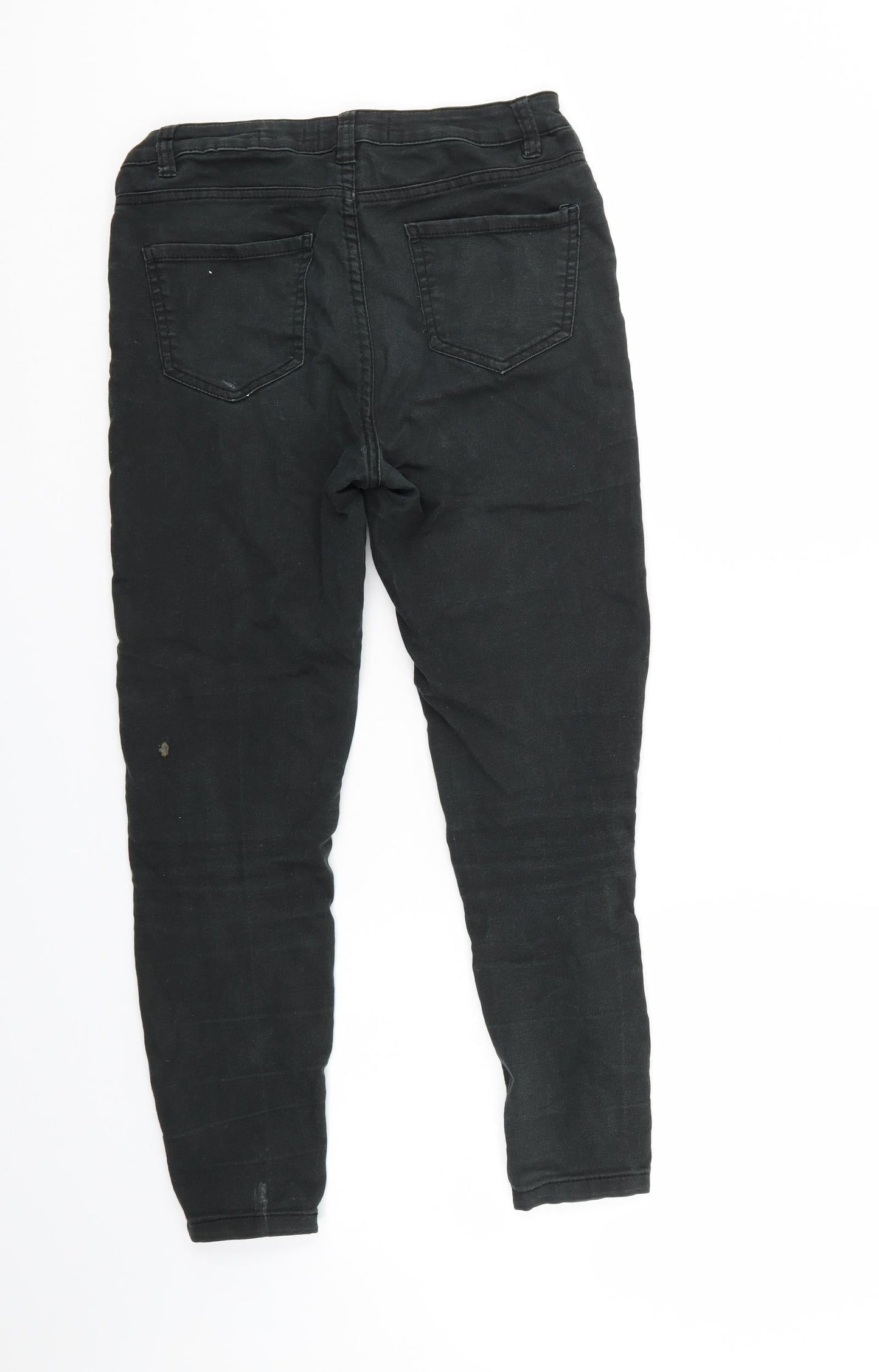 New Look Womens Black  Denim Tapered Jeans Size 10 L26 in