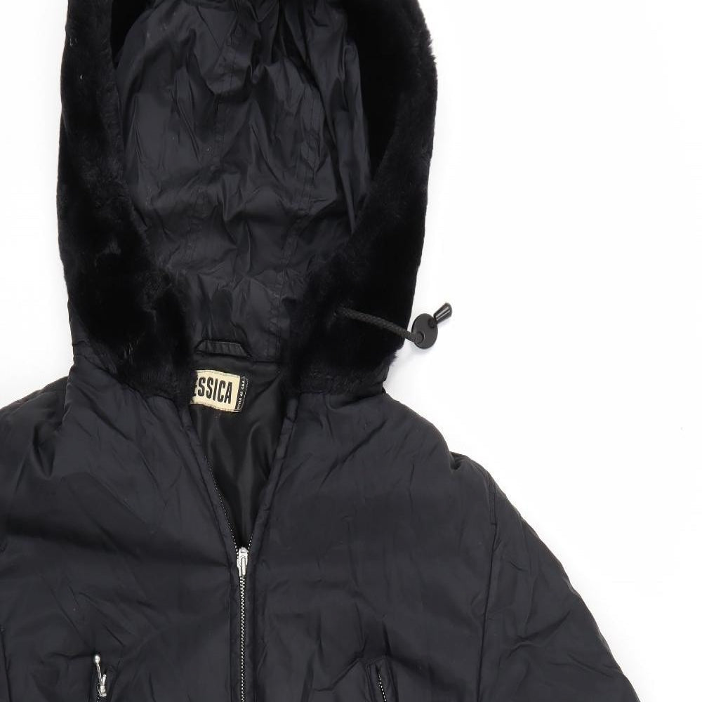 Yessica Womens Black   Parka Jacket